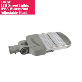 100W IP65 Waterproof Adjustable Head LED Street Lights Modular LED Pole Light Outdoor 120LM/W CRI80+ Pure White 6500K