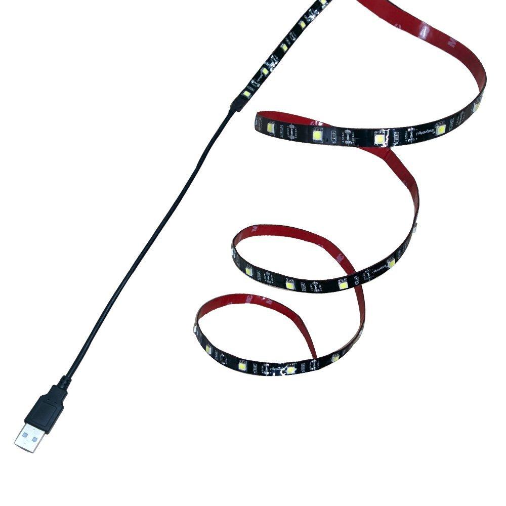 5V USB LED Strip Light SMD5050 LED TV Background Lighting Kit, Moodlight Kit with USB port for HDTV, Desktop, Monitors, Gardens, Kitchen, Cars, Bar