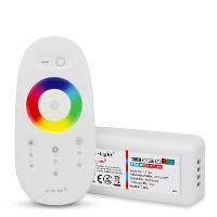 Image of 12V-24V DC 2.4G RF Wireless RGB LED Controller for RGB LED Strips with Touch Color Ring Remote