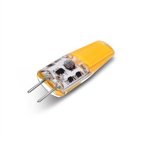 Image of 10 Pack G4 LED Light Bulb Bi-Pin base Silicon Encapsulation 12V 2 Watt 1505 COB LEDs CRI>80 160-180Lumen AC/DC 10-20V 20W Equivalent Halogen LED Replacement
