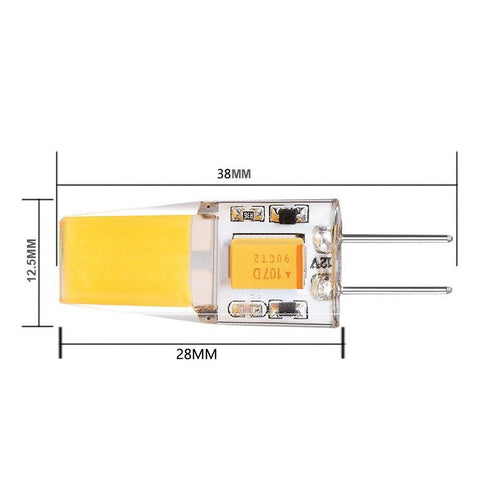 Image of 10 Pack G4 LED Light Bulb Bi-Pin Silicon Encapsulation 12V 2.5 W 1508 COB LEDs CRI>80 230-250Lumen 25W Equivalent