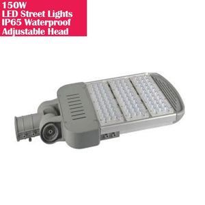 150W IP65 Waterproof Adjustable Head LED Street Lights Modular LED Pole Light Outdoor 120LM/W CRI80+ Pure White 6500K