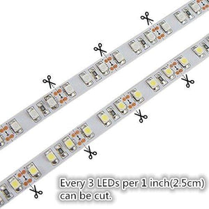 DC 12V Red/Blue/Green/Yellow Dimmable SMD3528-600 Flexible LED Strips 120 LEDs Per Meter 8mm Width 600lm Per Meter