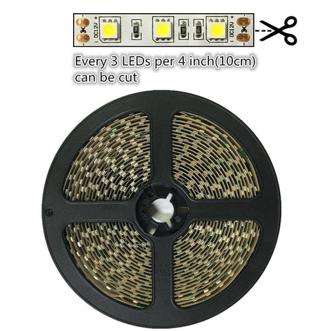 Image of Red/Blue/Yellow/Green DC 12V Dimmable SMD2835-300 Flexible LED Strips 60 LEDs Per Meter 8mm Width LED Tape Light