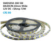 DC 12V Dimmable SMD5050-300 Flexible LED Strips 60 LEDs Per Meter 10mm Width 900lm Per Meter