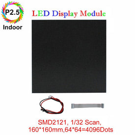M-ID2.5 P2.5 Normal Indoor Series LED Module,Full RGB 2.5mm Pixel Pitch LED Display Tilein with 4096 dots, 1/32 Scan, 800 Nitsfor indoor Display 160*160mm
