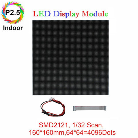 Image of M-ID2.5 P2.5 Normal Indoor Series LED Module,Full RGB 2.5mm Pixel Pitch LED Display Tilein with 4096 dots, 1/32 Scan, 800 Nitsfor indoor Display 160*160mm