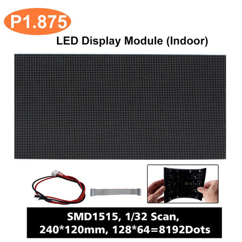 Image of M-SF1.8 (P1.875) Silicon Based LED Module, 1.875mm Full RGB Pixel Panel Screen in 240 * 120 mm with 8192 dots, 1/32 Scan, 800 Nits for Indoor Display