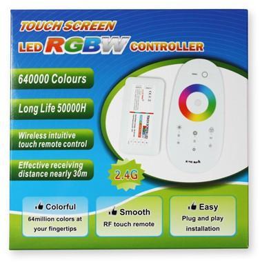 Image of RGBW 2.4G RF Wireless Remote Controller with Color Ring Touchable Remote for 12V or 24V RGBW / RGBWW Color LED Flexible Strip Lights