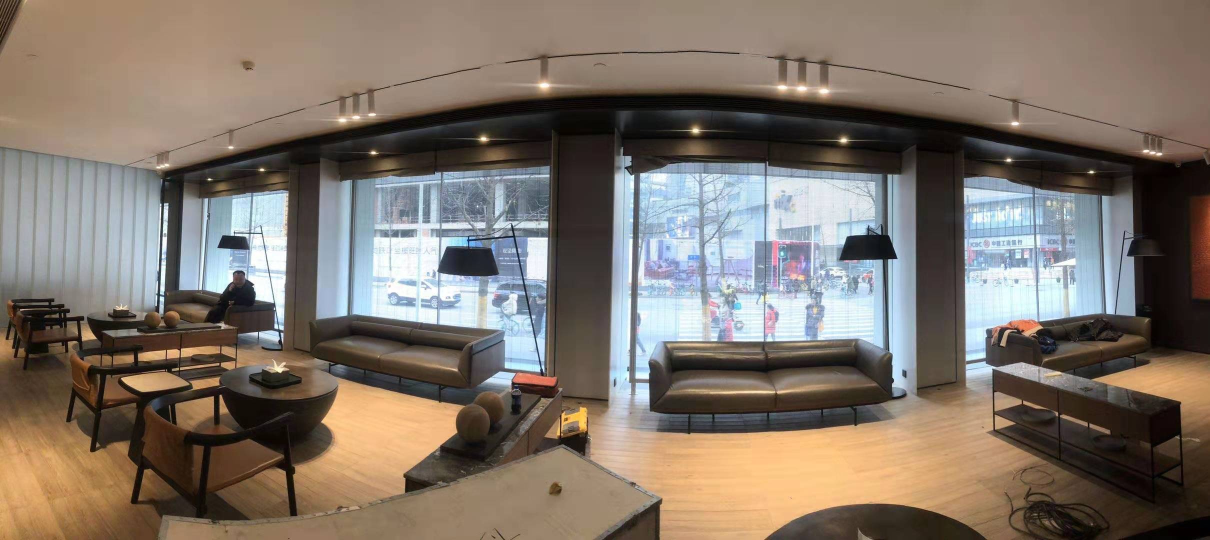 MUSE Series (mClear) Frameless in the Middle Transparent LED Display in P3.9-7.8mm with 5000nits for Windows Advertising