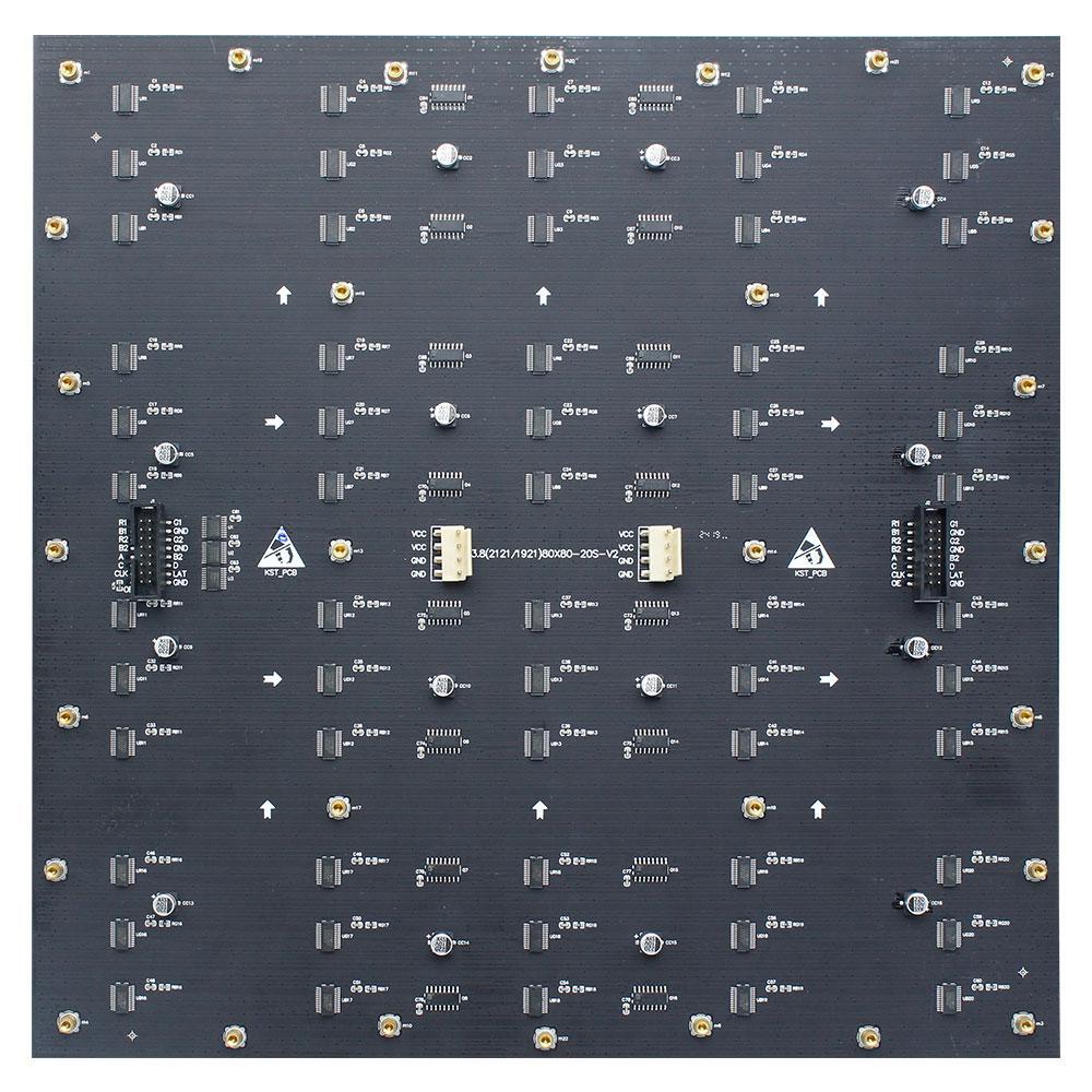 M-F3.8 (P3.8) Bare Board LED Module, 3.8mm Full RGB Pixel Panel Screen in 304.8 * 304.8 mm ( 1sq.ft) with 6400 dots, 1/20 Scan, 800 Nits LED Tile for Indoor Display