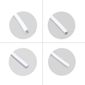 1M/5M/10M/20M  Pack of T0606 LED Neon Light Housing Kit with End Caps and Mounting Clips, Flexible Neon Channel Fit for 3mm Wide LED Strip Lights