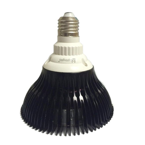 Image of 12W (12x1W) PAR38 LED Lamp with E27 Edison Screw Base 90W Equivalent 100-240V AC Black Housing Indoor Type