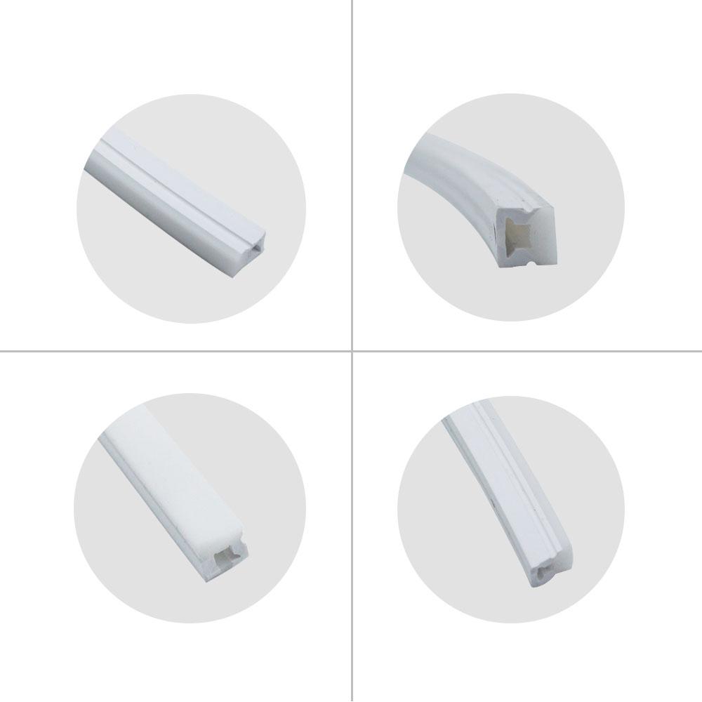 1M/5M/10M/20M Pack of T1010 LED Neon Light Housing Kit with End Caps and Mounting Clips, Flexible Neon Channel Fit for 6mm Wide LED Strip Lights