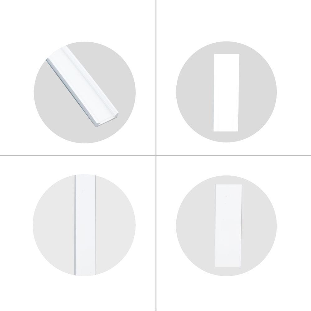 1M/5M/10M/20M  Pack of T0513 LED Neon Light Housing Kit with End Caps and Mounting Clips, Flexible Neon Channel Fit for 10mm Wide LED Strip Lights