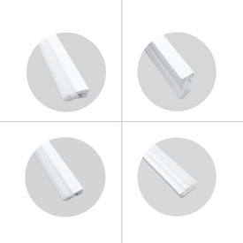 1M/5M/10M/20M  Pack of T1225 LED Neon Light Housing Kit with End Caps and Mounting Clips, Flexible Neon Channel Fit for 12mm Wide LED Strip Lights