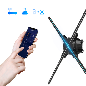 Free Shipping 65cm 720 LEDs 3D Hologram Advertising Display LED Fan, WiFi App Holographic 3D Photos and Videos