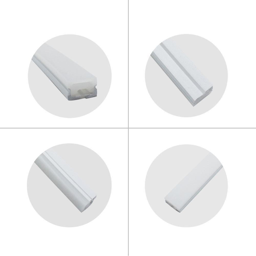 1M/5M/10M  Pack of T2014 LED Neon Light Housing Kit with End Caps and Mounting Clips, Flexible Neon Channel Fit for 12mm Wide LED Strip Lights