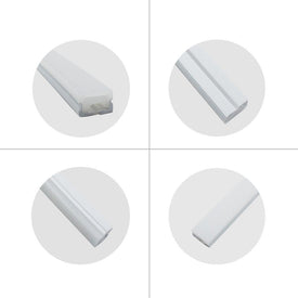 1M/5M/10M  Pack of T2014 LED Neon Light Housing Kit with End Caps and Mounting Clips, Flexible Neon Channel Fit for 12mm Wide LED Strip Lights