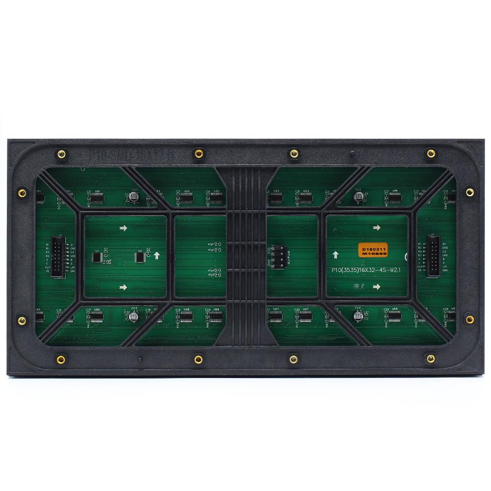 M-OD10L P10 Normal Outdoor Series LED Module, Full RGB 10mm Pixel Pitch LED Tile in 320*164mm with 512 dots, 1/2 Scan, 5000 Nits  for Outdoor Display