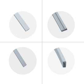 1M/5M/10M/20M  Pack of T0511 LED Neon Light Housing Kit with End Caps and Mounting Clips, Flexible Neon Channel Fit for 8mm Wide LED Strip Lights