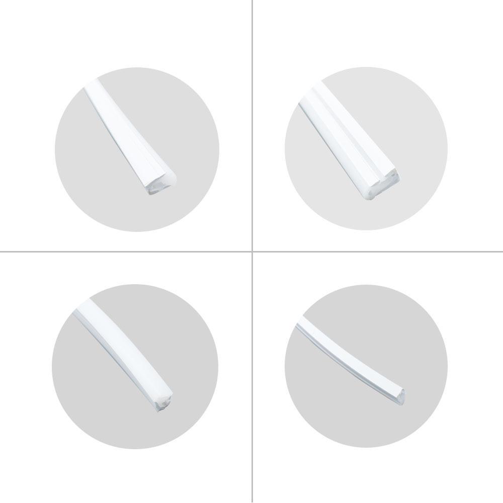 1M/5M/10M/20M  Pack of T0817 LED Neon Light Housing Kit with End Caps and Mounting Clips, Flexible Neon Channel Fit for 8mm Wide LED Strip Lights