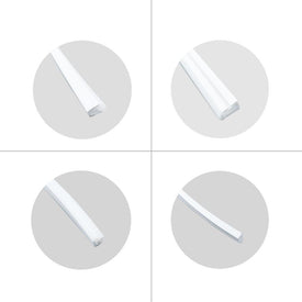 1M/5M/10M/20M  Pack of T0817 LED Neon Light Housing Kit with End Caps and Mounting Clips, Flexible Neon Channel Fit for 8mm Wide LED Strip Lights