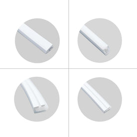 1M/5M/10M/20M  Pack of T0613 Edge Lighting LED Neon Light Housing Kit with End Caps and Mounting Clips, Flexible Neon Channel Fit for 8mm Wide LED Strip Lights