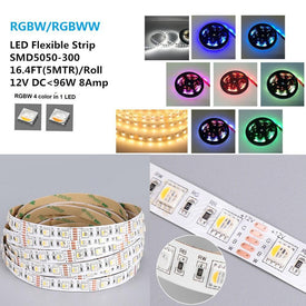 DC 12V RGBW/RGBWW High Density 60LEDs 19.2W per Meter 4in1 SMD5050 RGBW LED Flexible Strip Light