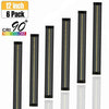 6 Pack 7mm Thick Black Finish LED Under Cabinet Lighting Kit Dimmable 1800LM CRI90 SMD2835 12V 30W with Dimmer & Power SUpply Included