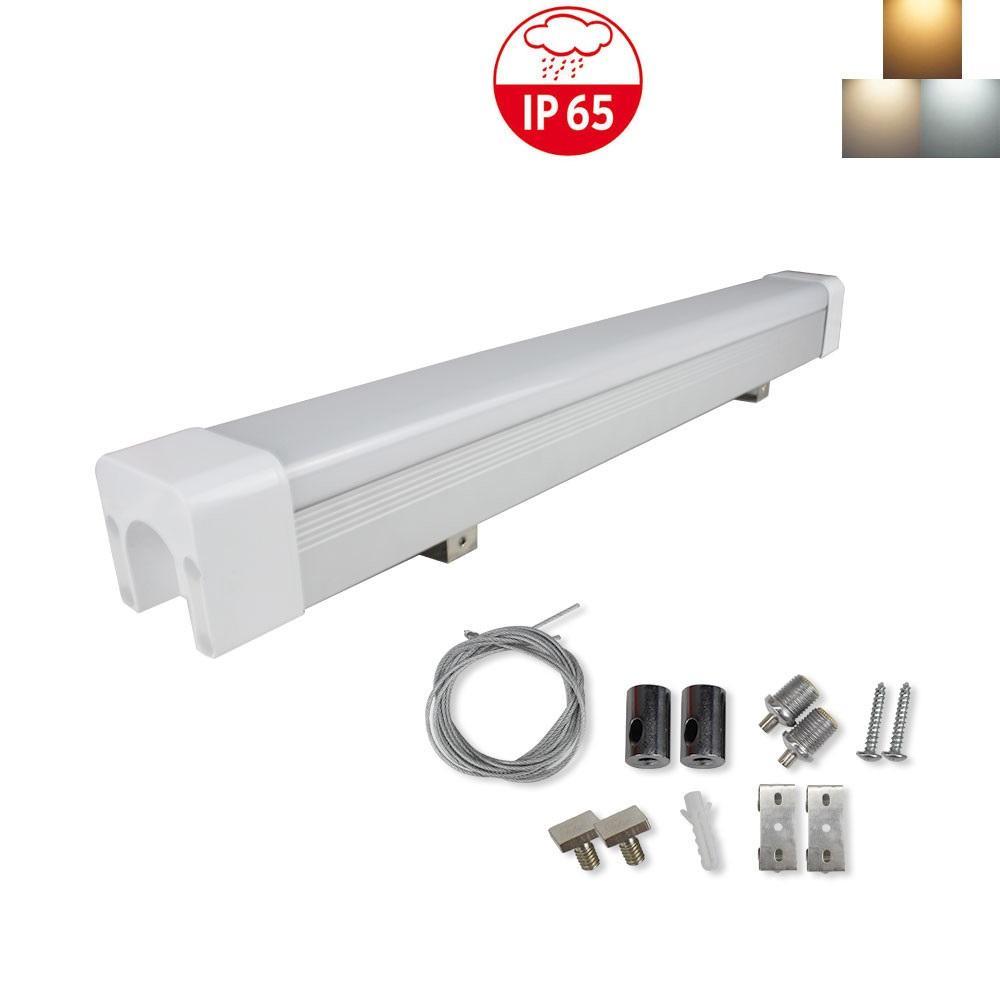 Weatherproof IP65 Non-dimmable LED Linear Batten 2 FT / 3 FT / 4 Ft /5 FT in Aluminum + PC Housing- Model B