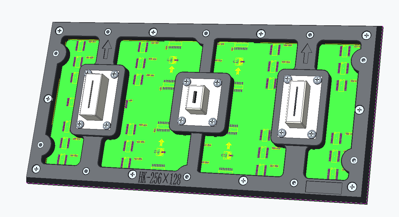 New Generation M-WF3.2 P3.2 (3.2mm) Outdoor Waterproof LED Module, 3.2mm Pixel Pitch Full RGB LED Panel Screen in 256* 128 mm with 3200 dots, 1/20 Scan, 4500 Nits For Outdoor Display
