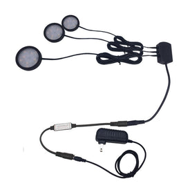 A-Series 3 Pack (3*2W) Dimmable CRI 90 Ultra Thin LED Under Cabinet Puck Lights With Dimmer & Power Adapter,  All Accessories Included