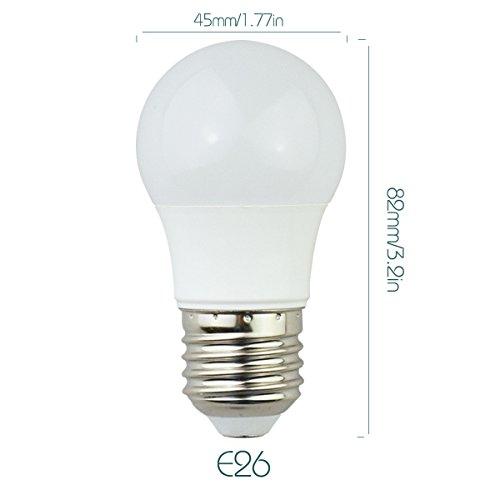 6 Pack 3Watt 250LM G4 LED Bulb Light (25W Equivalent) E27 Screw Base 100-240V AC Non-dimmable 50mm White Light LED Globe
