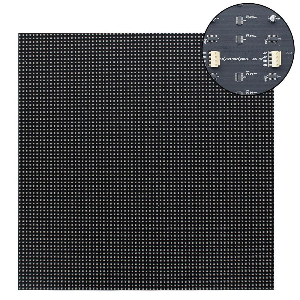 M-F3.8 (P3.8) Bare Board LED Module, 3.8mm Full RGB Pixel Panel Screen in 304.8 * 304.8 mm ( 1sq.ft) with 6400 dots, 1/20 Scan, 800 Nits LED Tile for Indoor Display