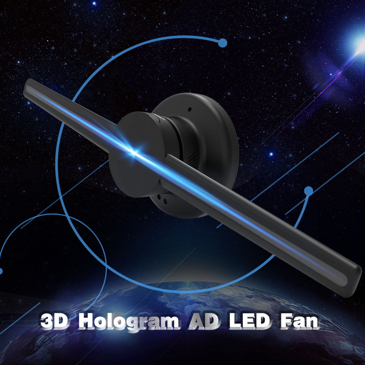 Free Shipping 43cm 3D Hologram WiFi App Control Advertising Display LED Fan- 2 Blades 640 Resolution Ideal for Store/Casino/,Restaurants/Bar Signs