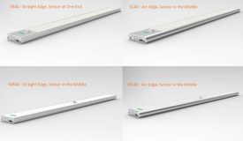 40cm (15.75'') Motion Sensor LED Under Cabinet Light, 1500mA Rechargeable Wireless Motion Nightlight Portable Magnetic Stick Up Night Light