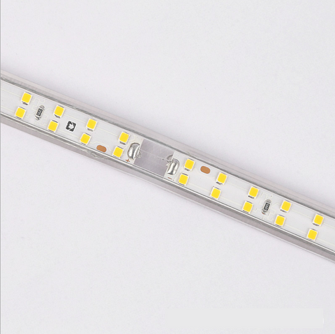 Image of AC 110V / 220V SMD2835 High Voltage Flat Strip Light 180 LEDs Per Meter Double Row with the power plug