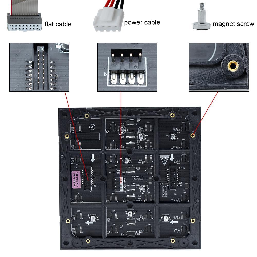 M-ID2.5 P2.5 Normal Indoor Series LED Module,Full RGB 2.5mm Pixel Pitch LED Display Tilein with 4096 dots, 1/32 Scan, 800 Nitsfor indoor Display 160*160mm