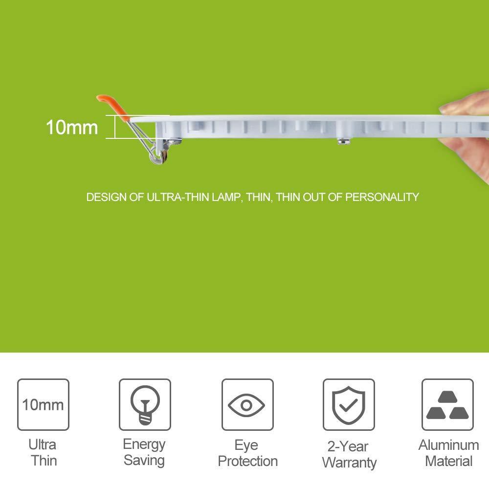 4Pack 4 Inch Ultra-Thin Recessed Ceiling Light 9W 650LM Dimmable LED Downlight Ceiling Light with Junction Box