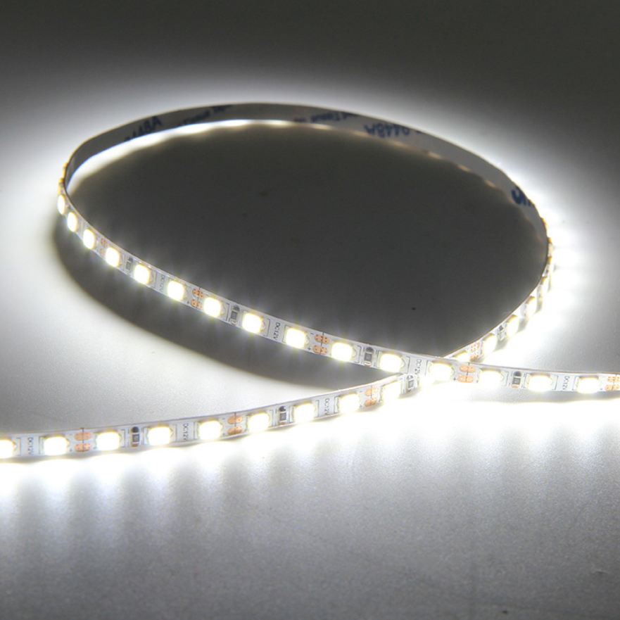 4mm Wide Super Slim DC 12V Dimmable SMD2835-600 Flexible LED Strips 10Watt/Meter 1000LM/M 120 LEDs Per Meter White FPCB Background  LED Tape Light