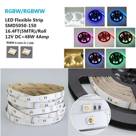 DC 12V RGBW/RGBWW High Density 30LEDs 9.6W per Meter 4in1 SMD5050 RGBW LED Flexible Strip Light