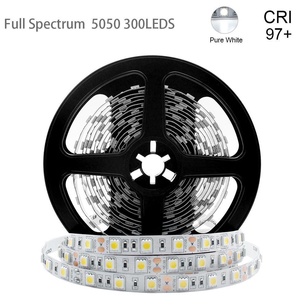 16.4Feet (5Meter)SMD5050 300LED 12VDC 60Watt True Color CRI95+ High Color Accuracy LED Flexible Strip Light that Produce Full Spectrum Natural Light