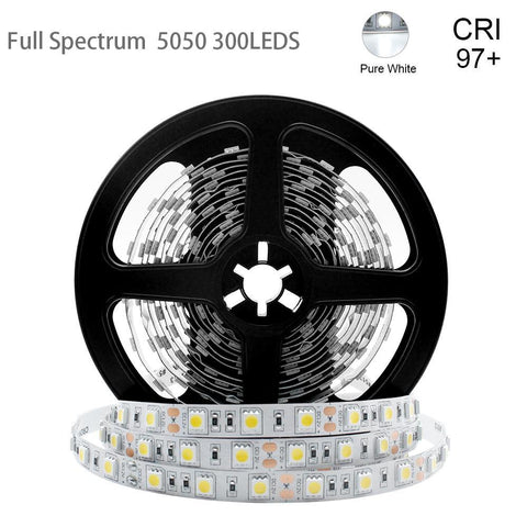 Image of 16.4Feet (5Meter)SMD5050 300LED 12VDC 60Watt True Color CRI95+ High Color Accuracy LED Flexible Strip Light that Produce Full Spectrum Natural Light