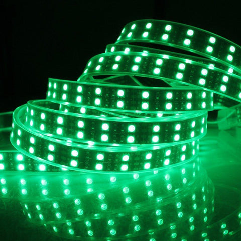 Image of DC 12V RGB Color Changing SMD5050-600 Double Row Flexible LED Strips 120 LEDs Per Meter 15mm Width