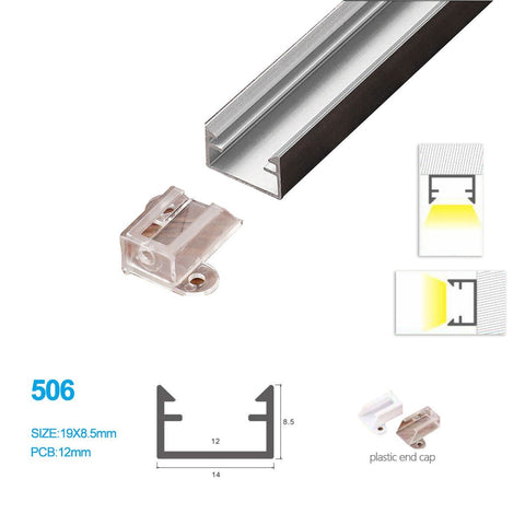 5/10/25/50 Pack 14MM*8.5MM LED Aluminum Profile for LED Rigid Strip Lighting with Ceiling or Wall Mounting Installation