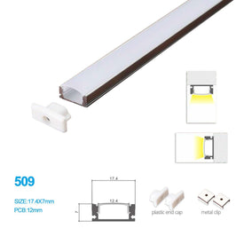5/10/25/50 Pack  17.4MM*7MM Ceiling Mounted or Wall Mounted LED Aluminum Profile with Arch Cover for LED Rigid Strip Lighting Application