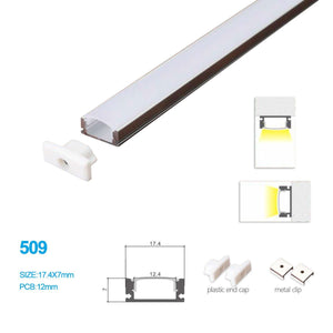 5/10/25/50 Pack  17.4MM*7MM Ceiling Mounted or Wall Mounted LED Aluminum Profile with Arch Cover for LED Rigid Strip Lighting Application