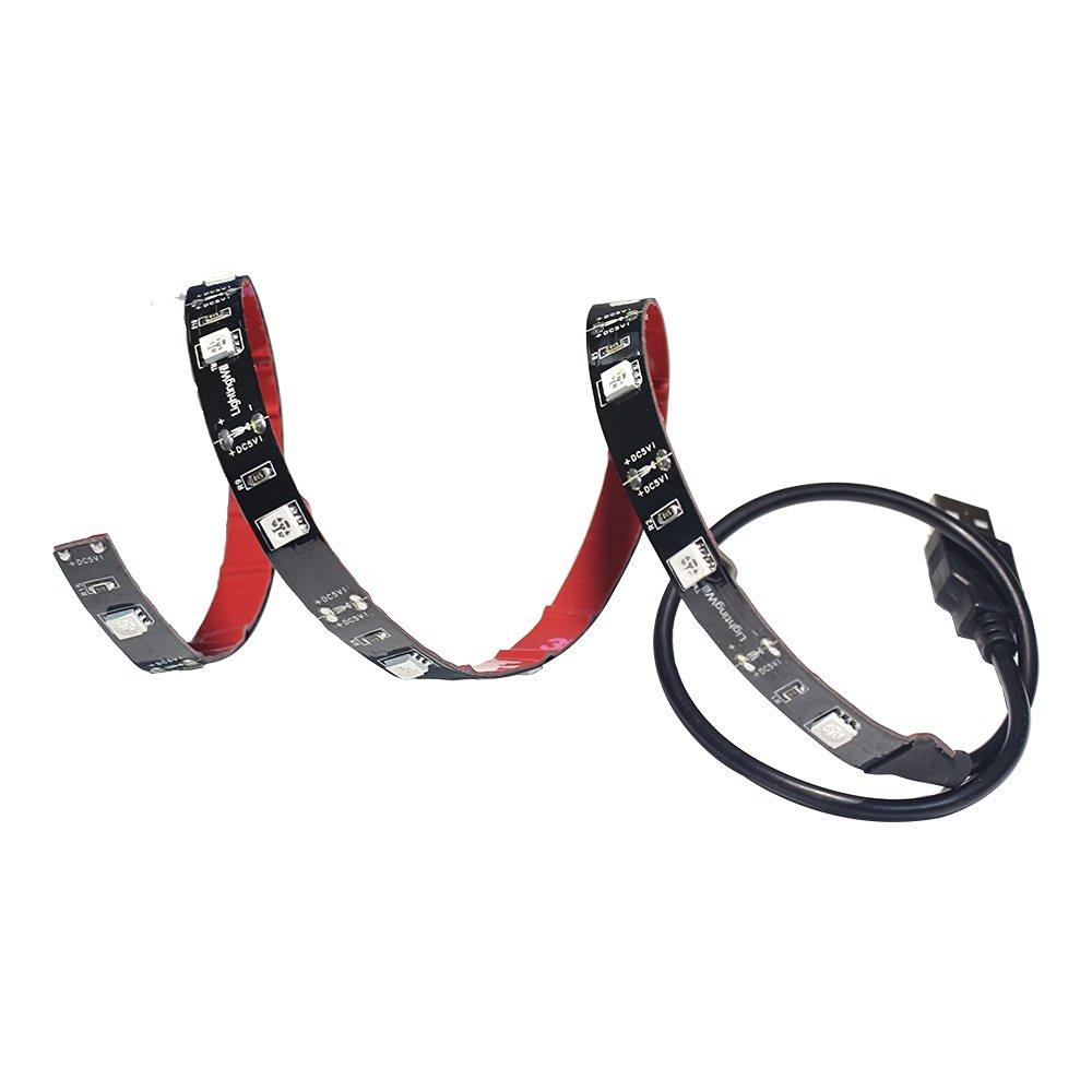 5V USB LED Strip Light SMD5050 LED TV Background Lighting Kit, Moodlight Kit with USB port for HDTV, Desktop, Monitors, Gardens, Kitchen, Cars, Bar