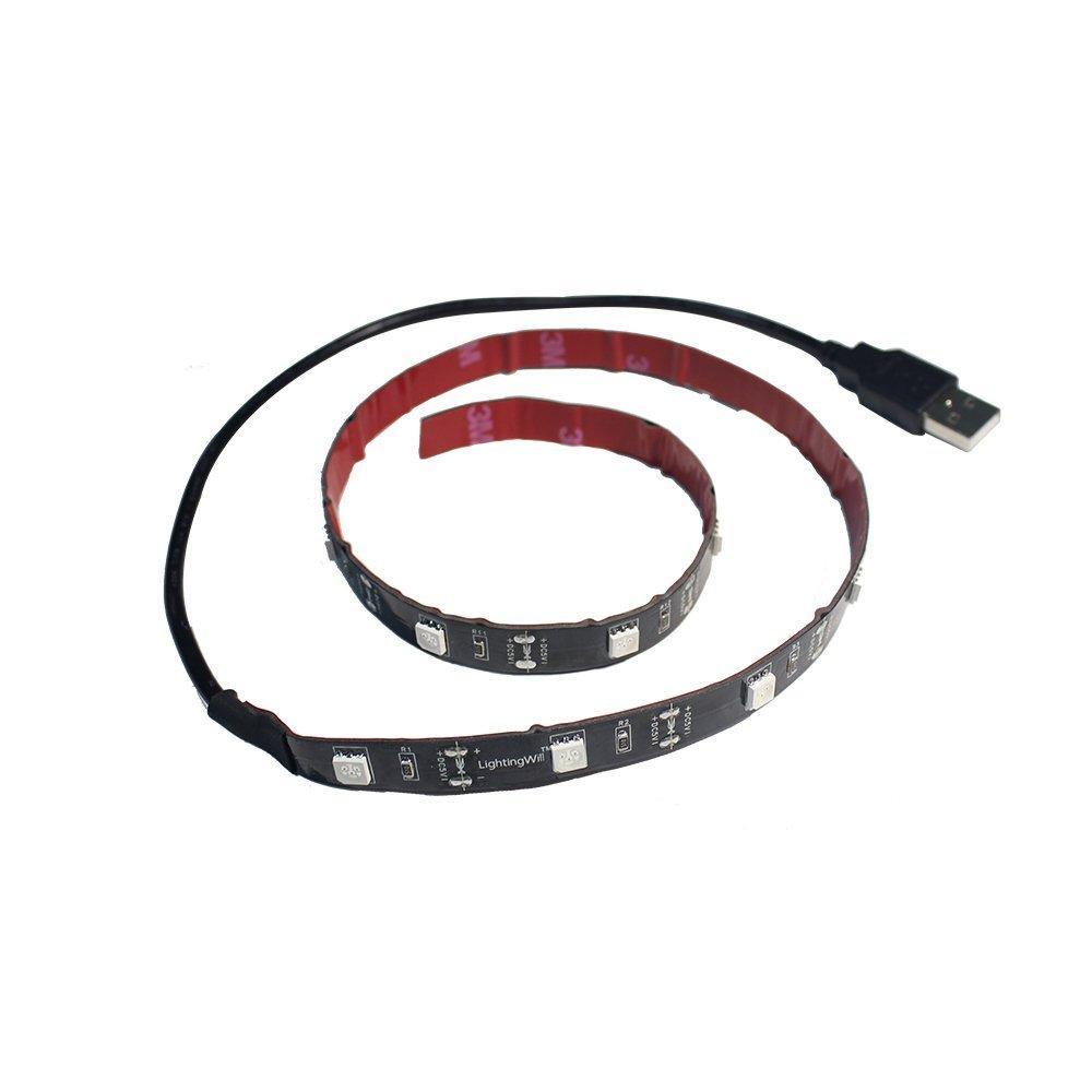 5V USB LED Strip Light SMD5050 LED TV Background Lighting Kit, Moodlight Kit with USB port for HDTV, Desktop, Monitors, Gardens, Kitchen, Cars, Bar